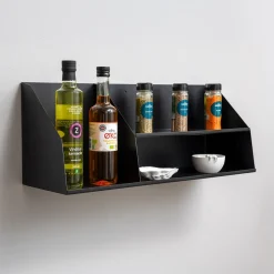 Como Archishelf i metal med 2 lag - 60 CM - Sort