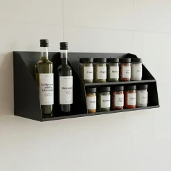 Como Archishelf i metal med 2 lag - 60 CM - Sort