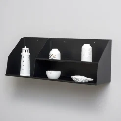 Como Archishelf i metal med 2 lag - 60 CM - Sort