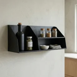 Como Archishelf i metal med 2 lag - 60 CM - Sort