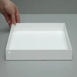 Como bakke i metal - A4 - Hvid