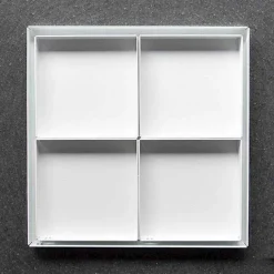 Como bakke i metal 11x11 cm. - Hvid