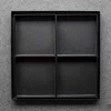 Como bakke i metal 11x11 cm. - Sort