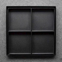 Como bakke i metal 11x11 cm. - Sort