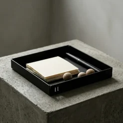 Como bakke i metal 11x11 cm. - Sort