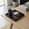 Como bakke i metal 24x24 cm. - Sort