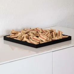 Como bakke i metal 24x24 cm. - Sort