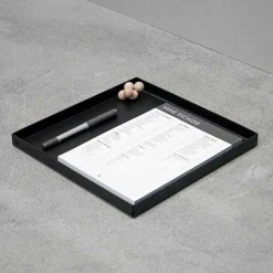 Como bakke i metal 24x24 cm. - Sort