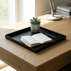Como bakke i metal 24x24 cm. - Sort