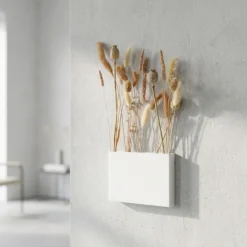 Como Flower Pot FIVE - Væghængt vase i metal, Hvid