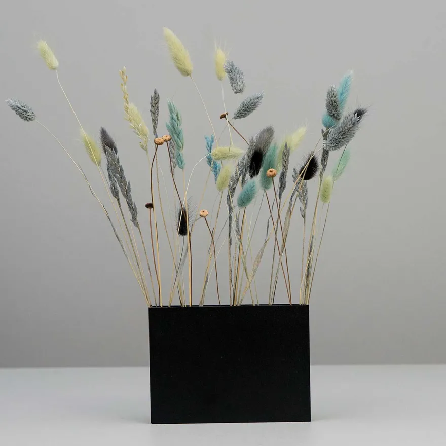 Como Flower Pot FIVE - Væghængt vase i metal, Sort