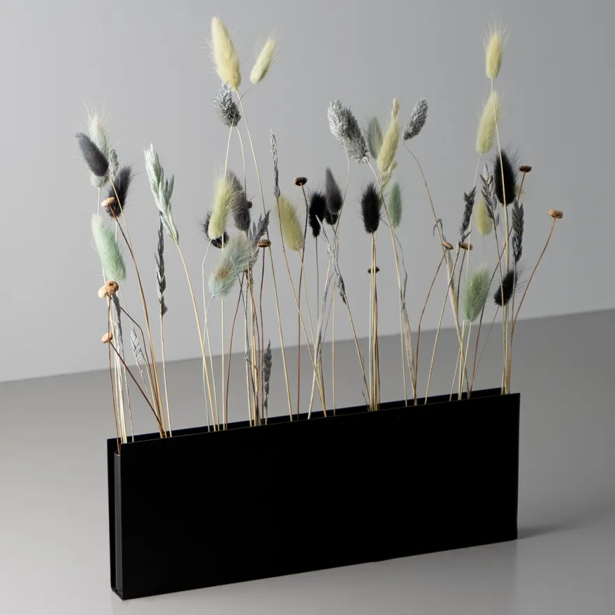 Como Flower Pot TEN - Væghængt vase i metal, Sort
