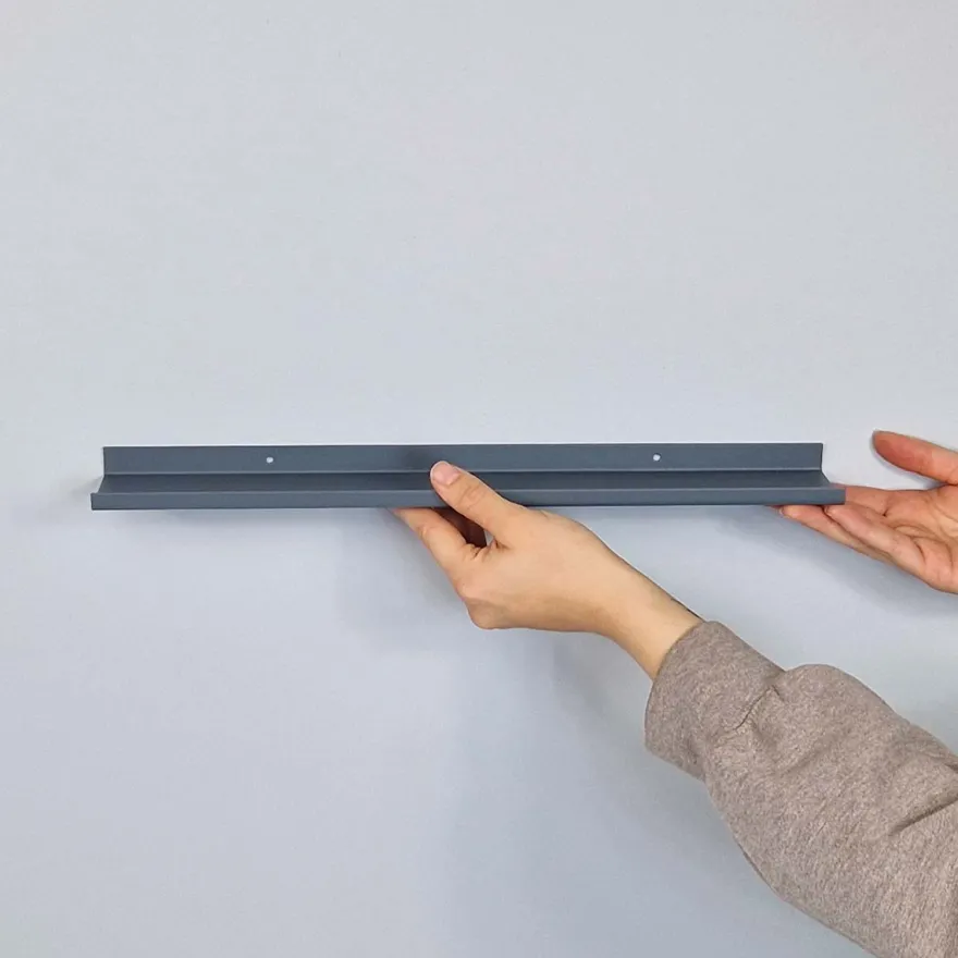 Como Gallerihylde i metal - 40 cm. - Grå