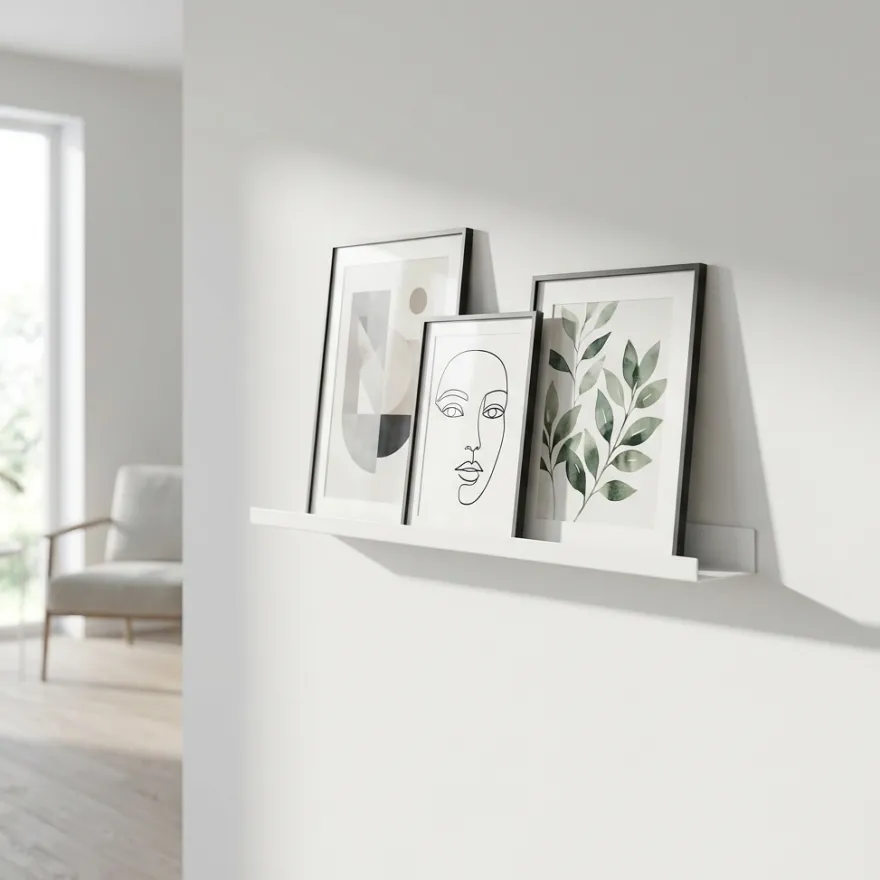 Como Gallerihylde i metal - 40 cm. - Hvid