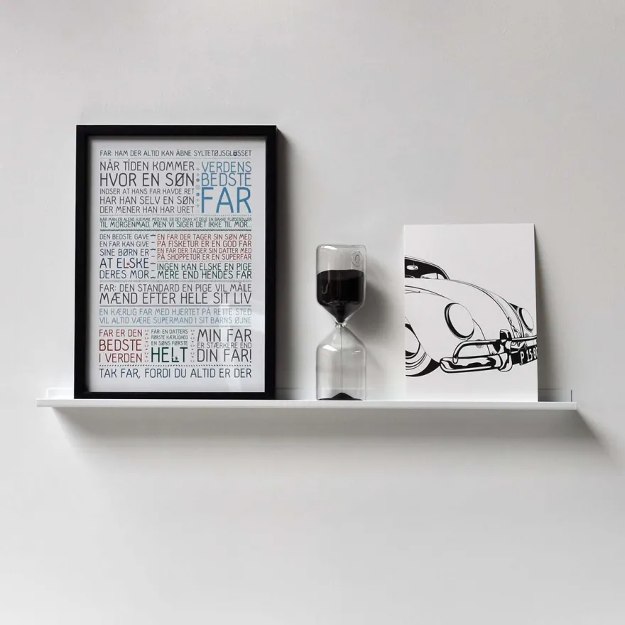 Como Gallerihylde i metal - 60 cm. - Hvid