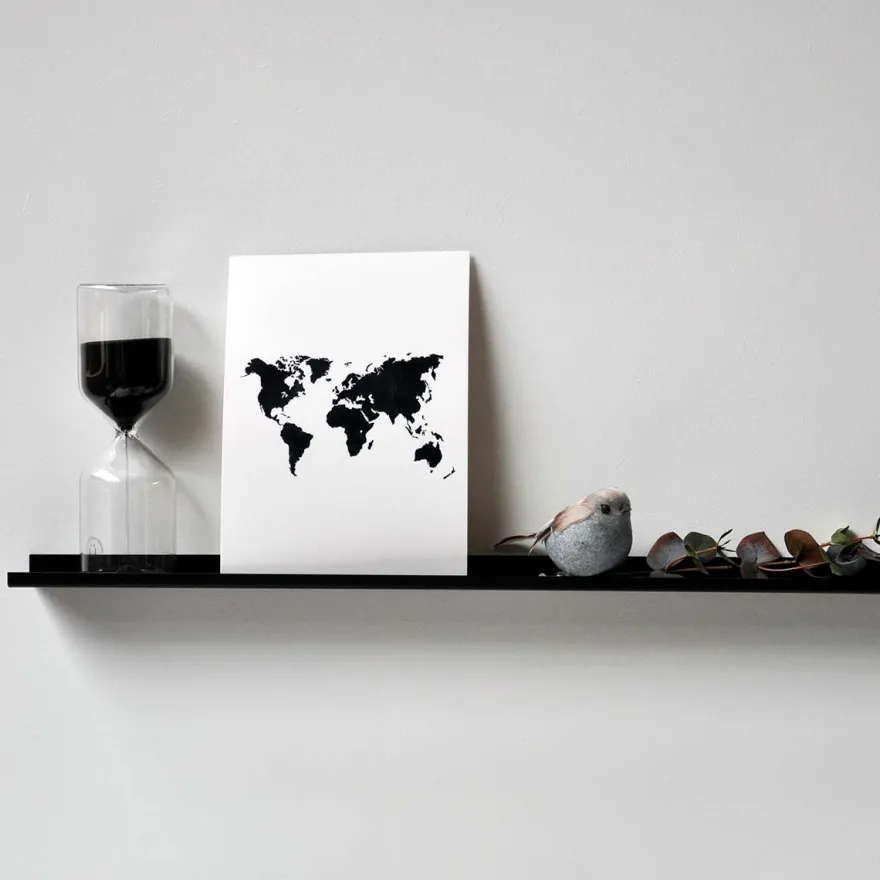 Como Gallerihylde i metal - 60 cm. - Sort
