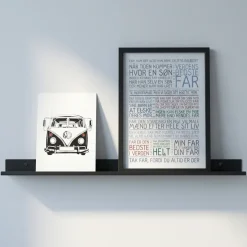 Como Gallerihylde i metal - 60 cm. - Sort
