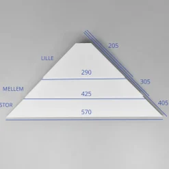 Como Hjørnehylde i metal - Hvid - Small