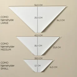 Como hjørnehylde i metal - SORT - Large
