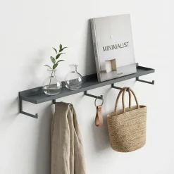 Como Hylde med knager - Grå - 50cm