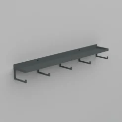 Como Hylde med knager - Grå - 50cm