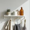 Como Hylde med knager - Hvid - 40cm