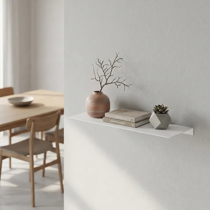 Como Hylde 25 x 10 cm - Hvid metal