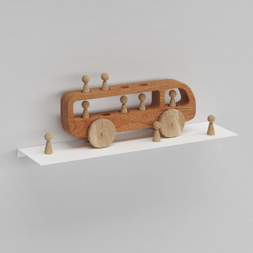Como Hylde 37,5 x 10 cm - Hvid metal