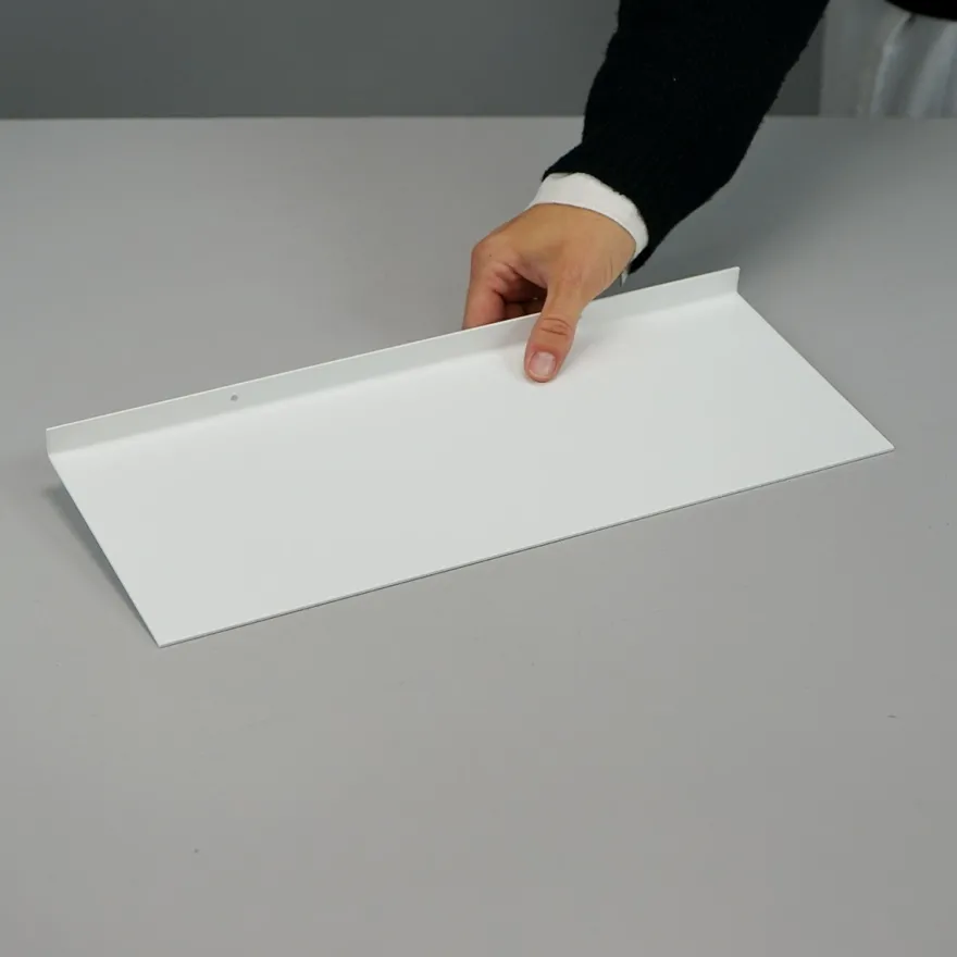Como Hylde 37,5 x 15 cm - Hvid metal
