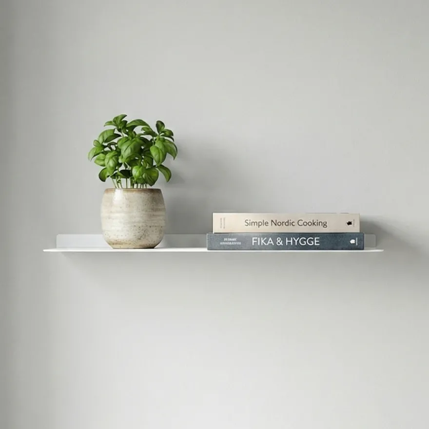 Como Hylde 40x15 cm. Hvid metal