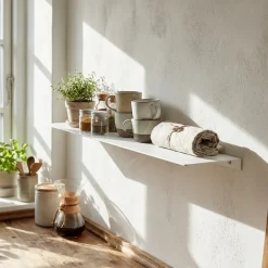 Como Hylde 50 x 10 cm - Hvid metal