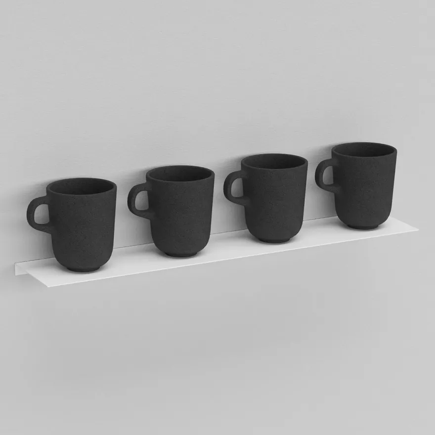 Como Hylde 50 x 10 cm - Hvid metal