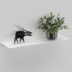 Como Hylde 50 x 15 cm - Hvid metal