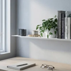 Como Hylde 50 x 15 cm - Hvid metal