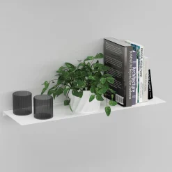 Como Hylde 50 x 15 cm - Hvid metal