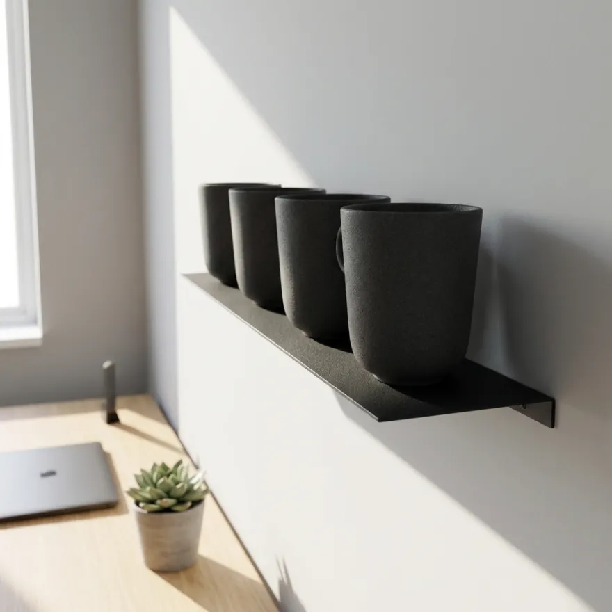 Como Hylde 50 x 10 cm - Sort metal