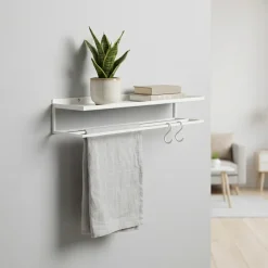 Como Køkkenhylde med stænger - Hvid Metal (50 cm)