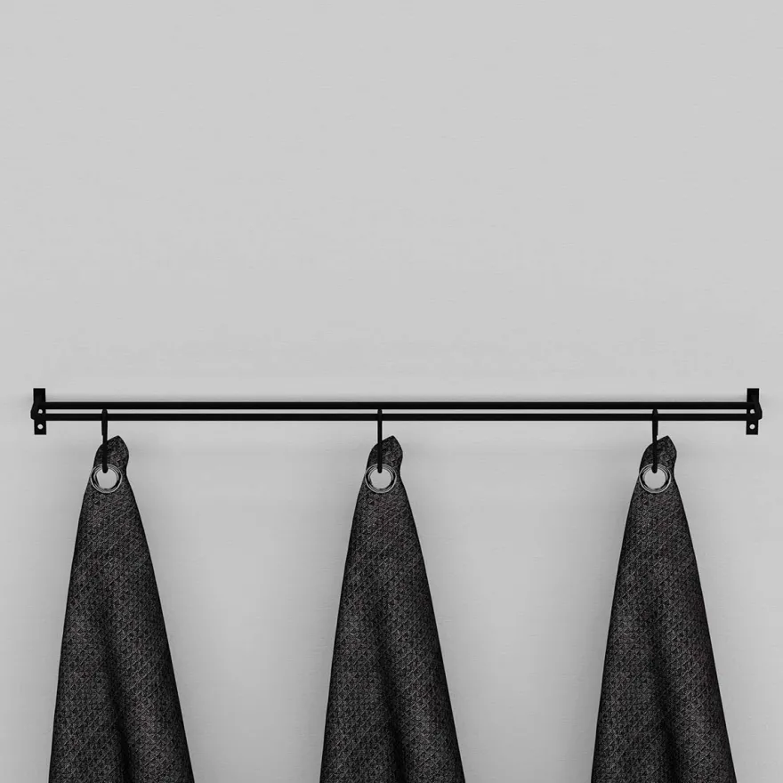 Como Køkkenstang - 60 cm, Sort - DOUBLE