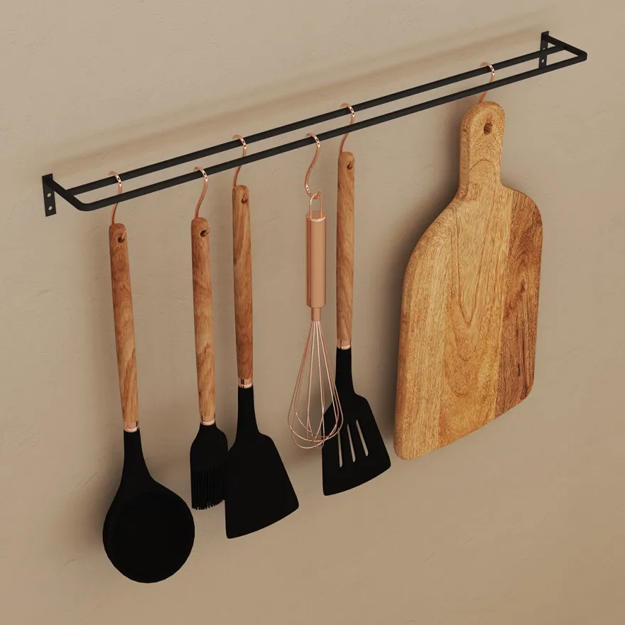Como Køkkenstang - 60 cm, Sort - DOUBLE