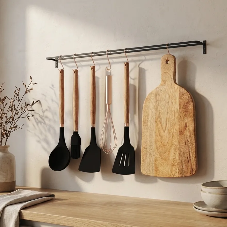 Como Køkkenstang - 60 cm, Sort - DOUBLE