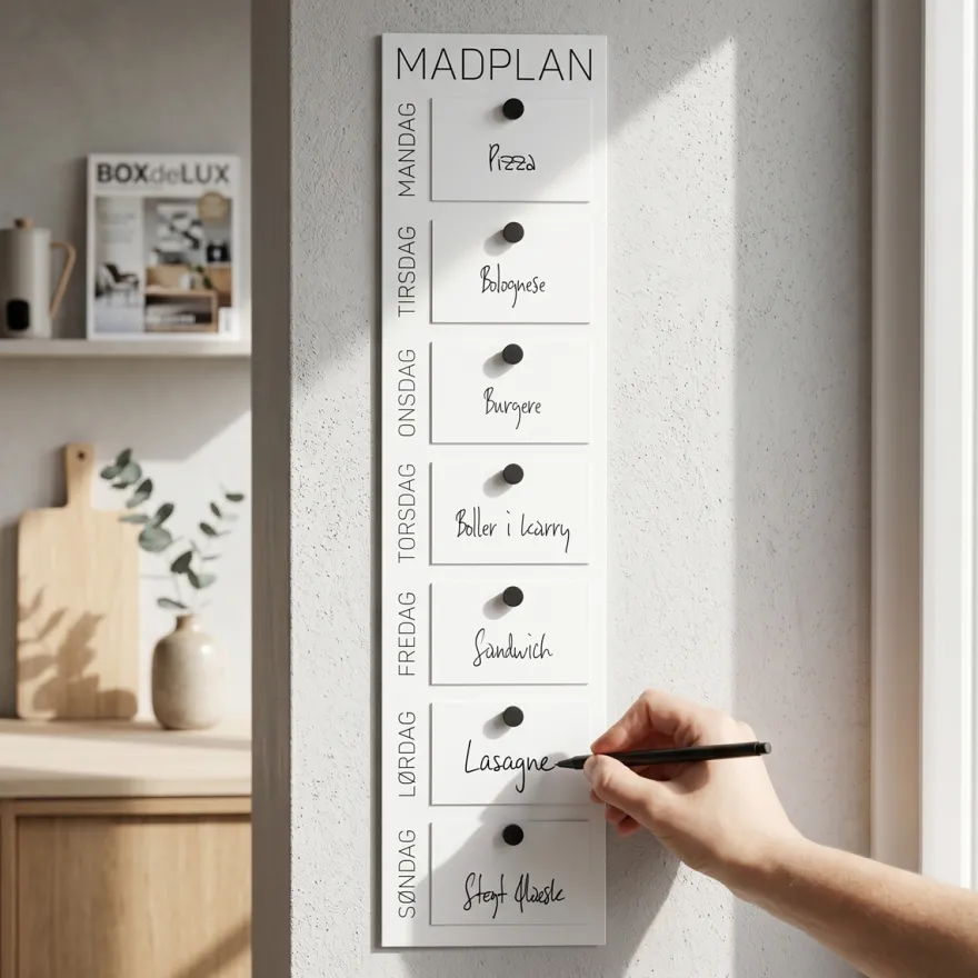Como Madplan til vægophæng, Hvid