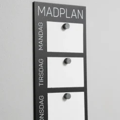 Como Madplan til vægophæng, Sort