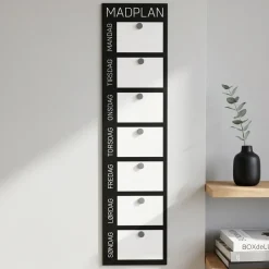 Como Madplan til vægophæng, Sort