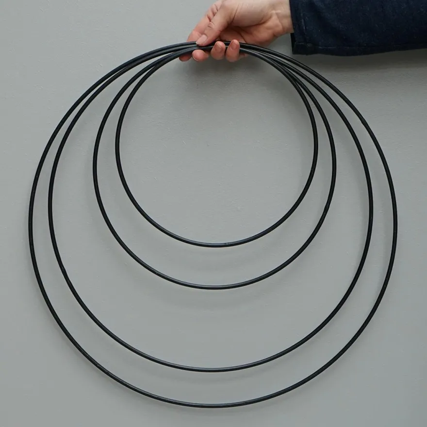 Como Metalring til dekorationer, 29 cm, Sort