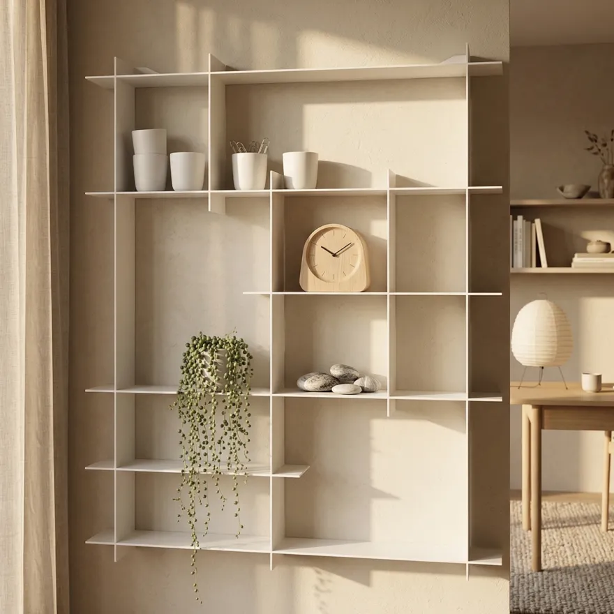 Como Niveau Display Hylde, Large, Hvid