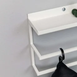 Como RIBA Hylde - Hvid metalhylde til køkken og bad