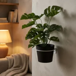 Como rund planteholder til væg - Hvid. Medium