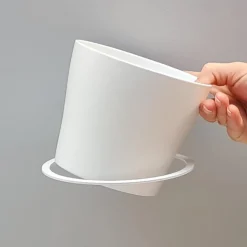 Como rund planteholder til væg - Hvid. Medium