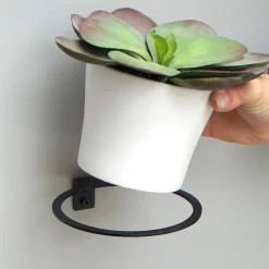 Como rund planteholder til væg - Sort. Small