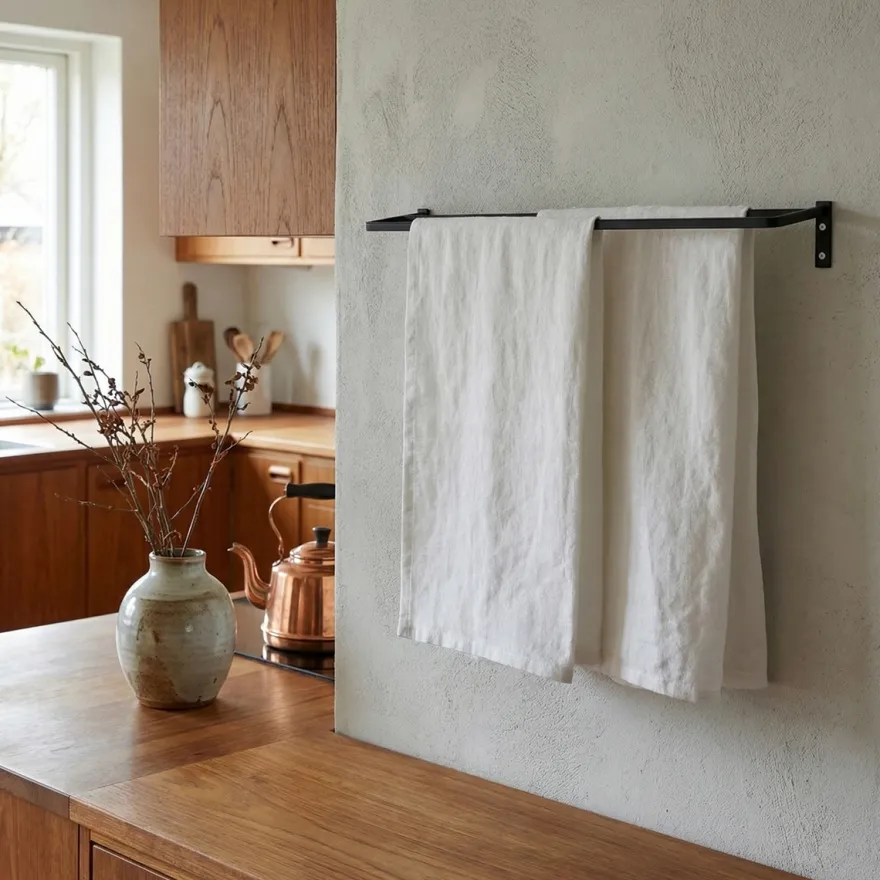 Como viskestykkeholder - 40 cm, Sort - DOUBLE